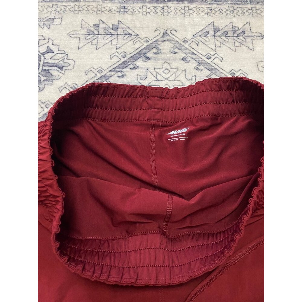 Maroon Avia Womens Athletic Shorts XL Built-In Liner Shorts Stretch Activewear - Picture 4 of 5